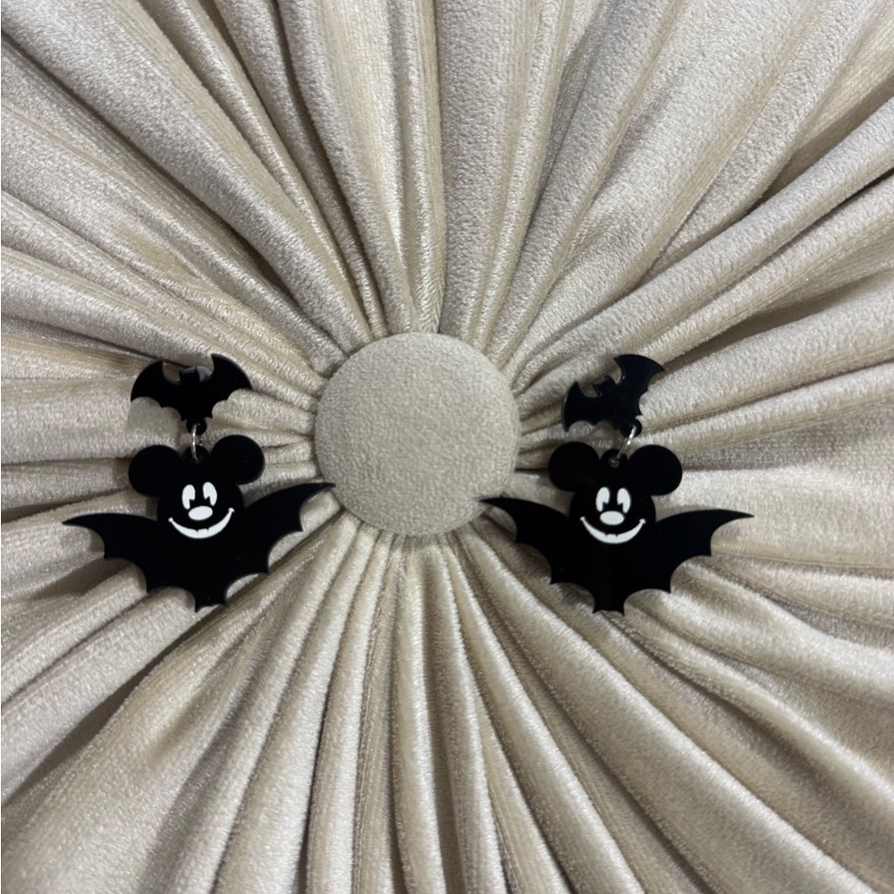 Disney Mickey Black Bat Earrings